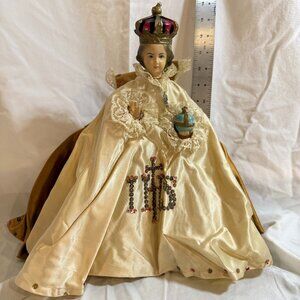 Vintage Plaster Prague Elaborately Robed figure